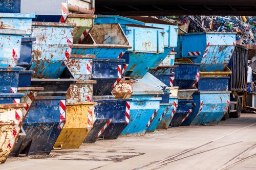 Builders managing waste at a Bayswater construction project