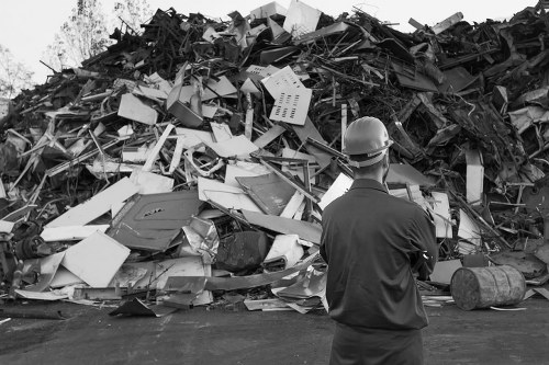 Waste disposal containers at a Bayswater construction site